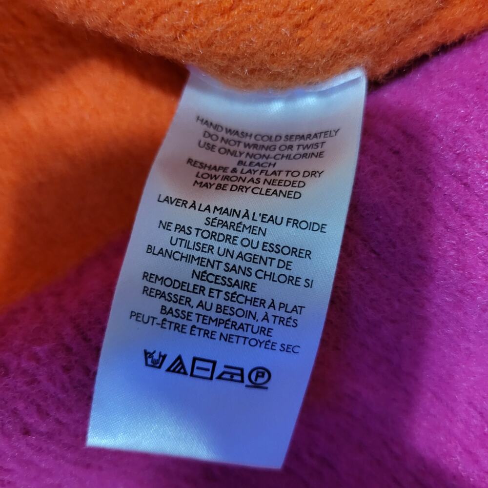 Free People Peaches Stripe Orange Pink Tunic Sweater XS (Has A Spot) - Picture 13 of 16